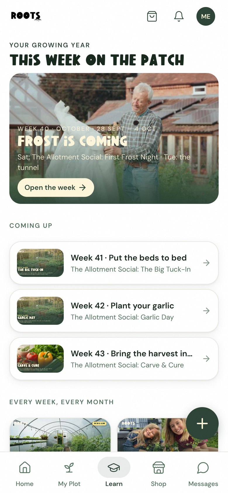 Your growing year in the Roots app